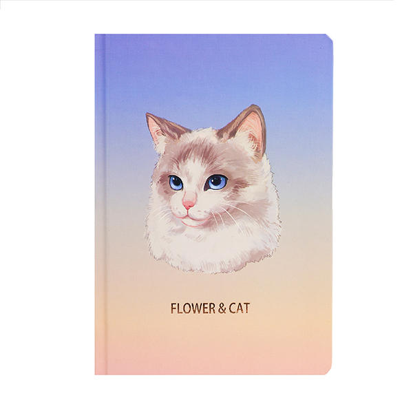 colorful cartoon Flower & Cat A5 Journal Notebook