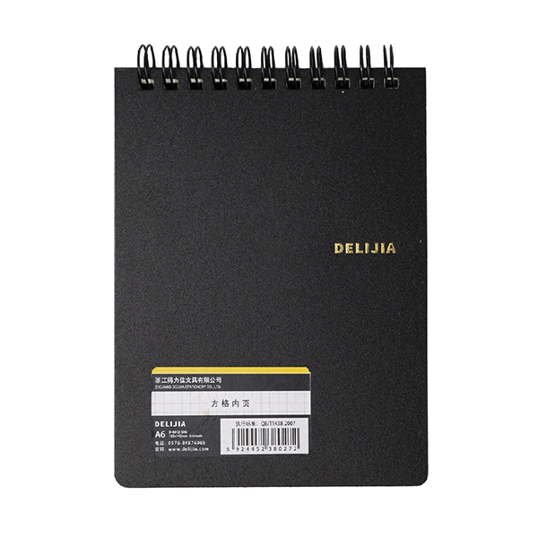A6 black PP spiral book