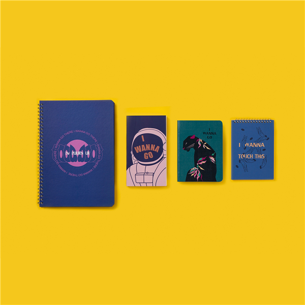 Custom printing leather Postmodernism 3in1 Notebook