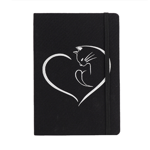 Flower & Cat Elastic Band Notebook