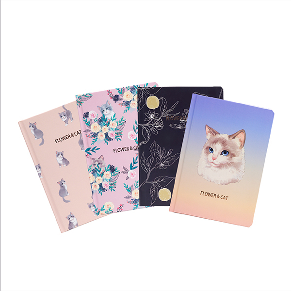 colorful cartoon Flower & Cat A5 Journal Notebook