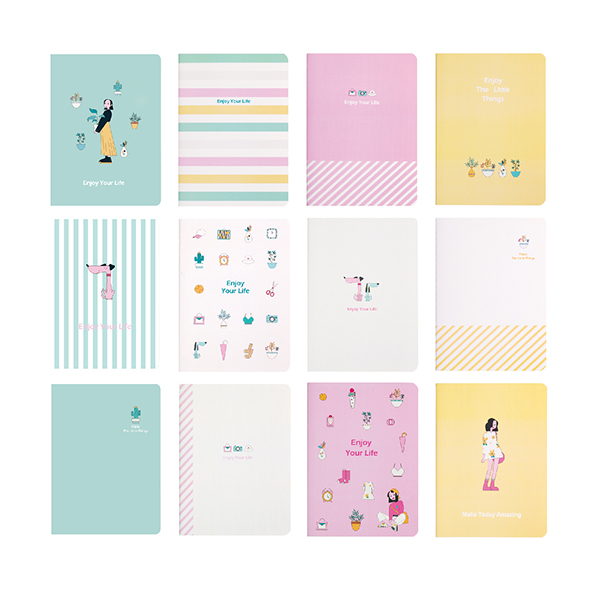 hardcover writing Enjoy Life A6 3 in 1 Notebook