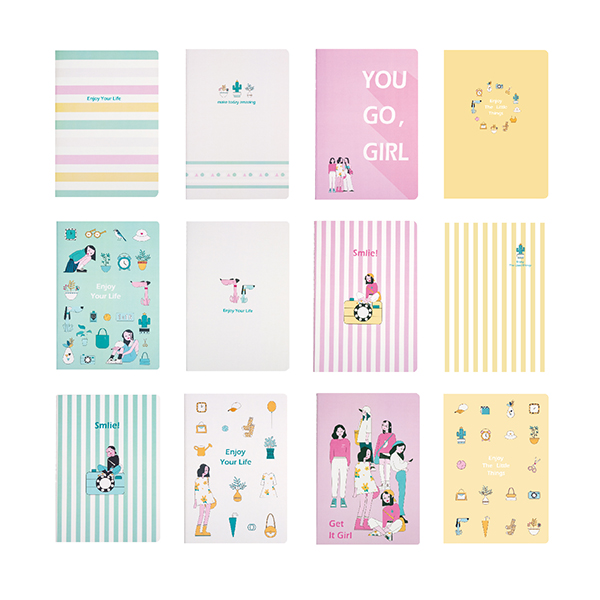 hardcover writing Enjoy Life A5 3 in 1 Notebook