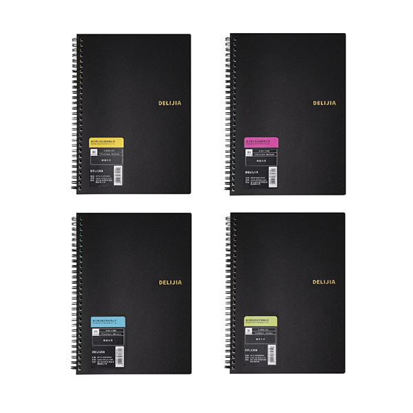 B5 black PP spiral book