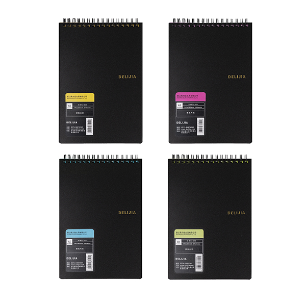 A6 black PP spiral book
