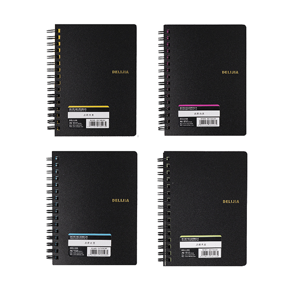A6 black PP spiral book