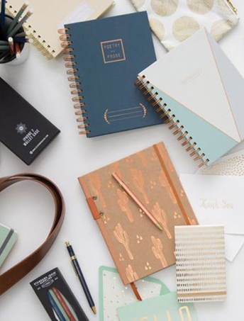 Printed spiral notebooks are great for writing down ideas